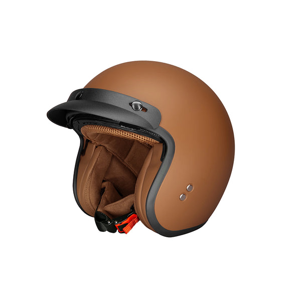 Ice brown motorcycle helmet, open helmet & Detachable Magnetic Goggles