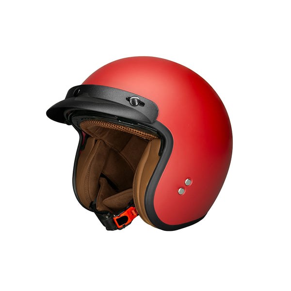 Red motorcycle helmet, open helmet & Detachable Magnetic Goggles