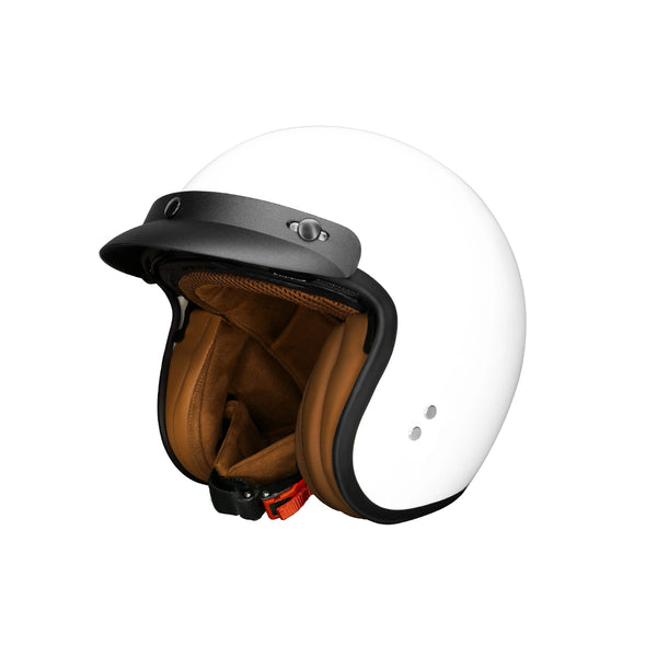 Snow white motorcycle helmet & Detachable Magnetic Goggles