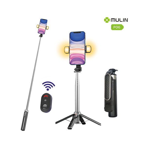 MULIN Mini Selfie Sticks with Remote Control P06